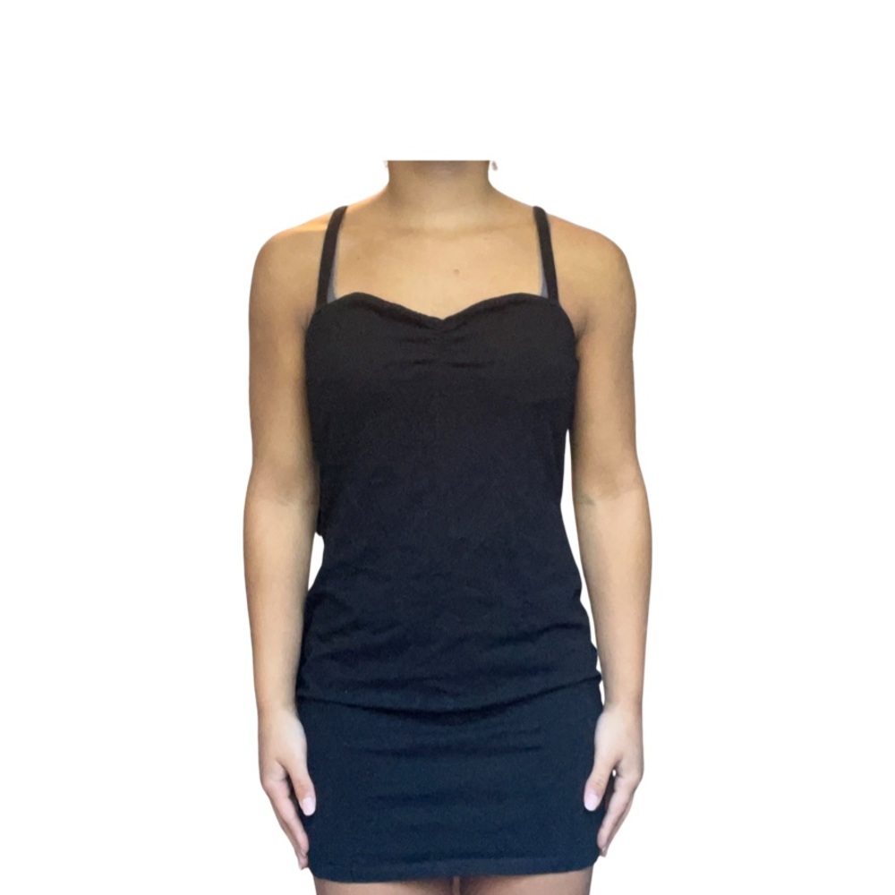 Black Women’s H&M Thin Strap Basic Shirt Bodycon Dress Size Large